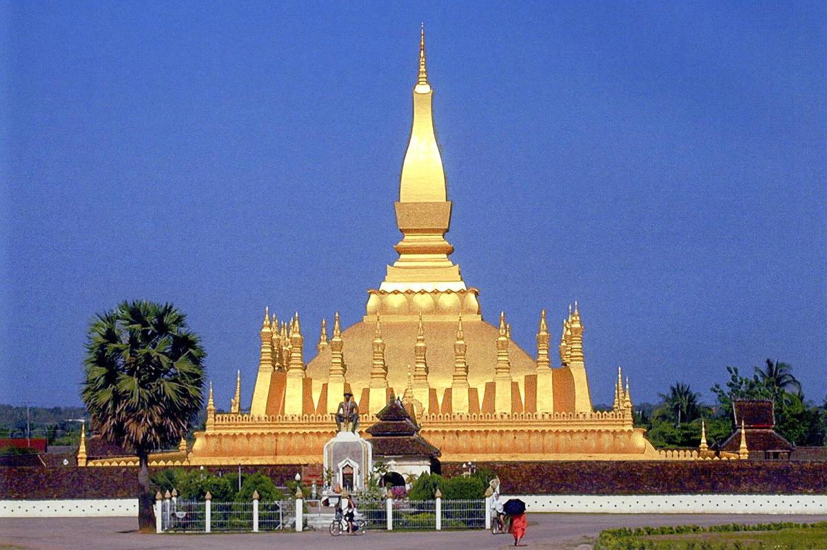 Pha That Luang, the Great Stupa in Vientiane.