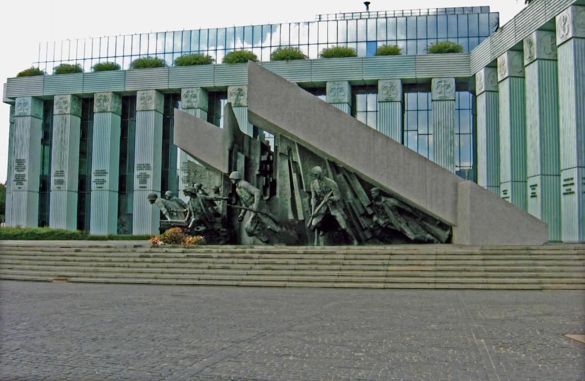 Warsaw Uprising Memorial in Warsaw.