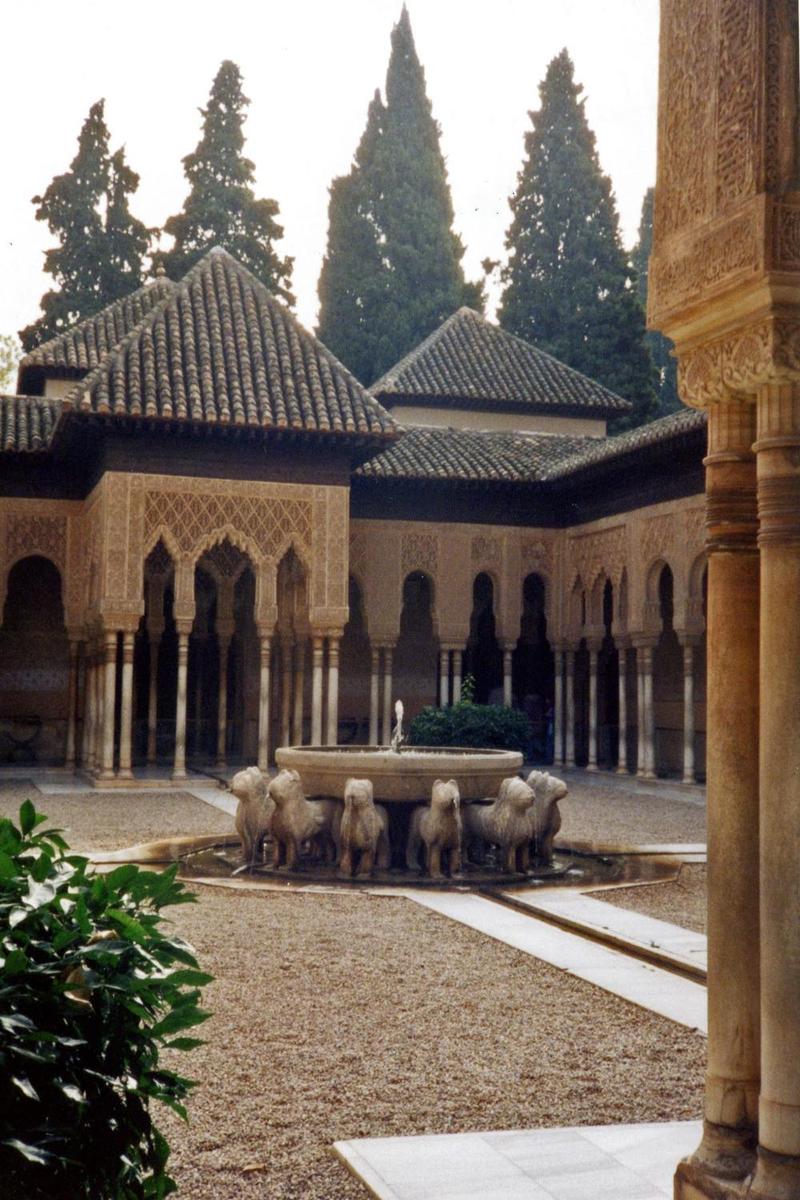 Courtyard of the Lions at the Alhambra, Granada.