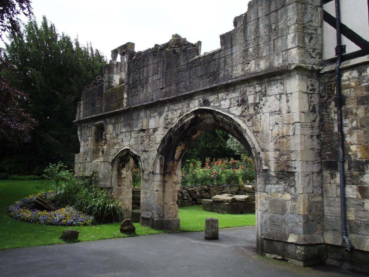 Ruins in the Museum Gardens adjacent to the Yorkshire Museum in York.