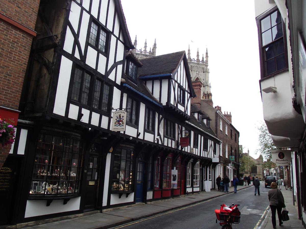 Many of the timber-framed buildings in York have been restored and converted to restaurants, shops, or boutiques.