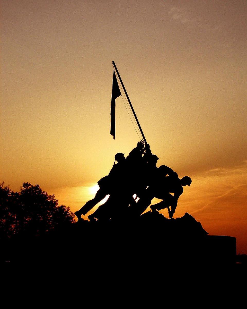 The Marine Corps War Memorial in Washington, DC.