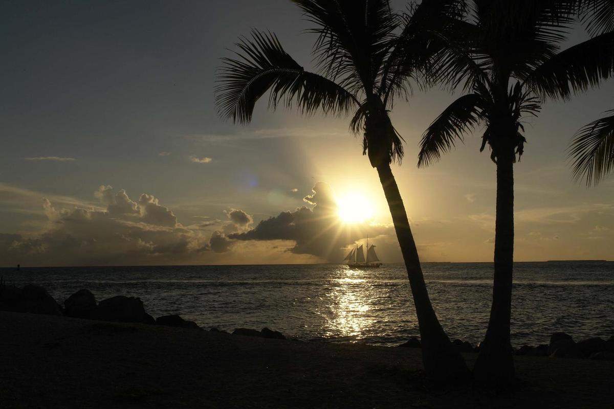 Sunset over Key West, Florida.
