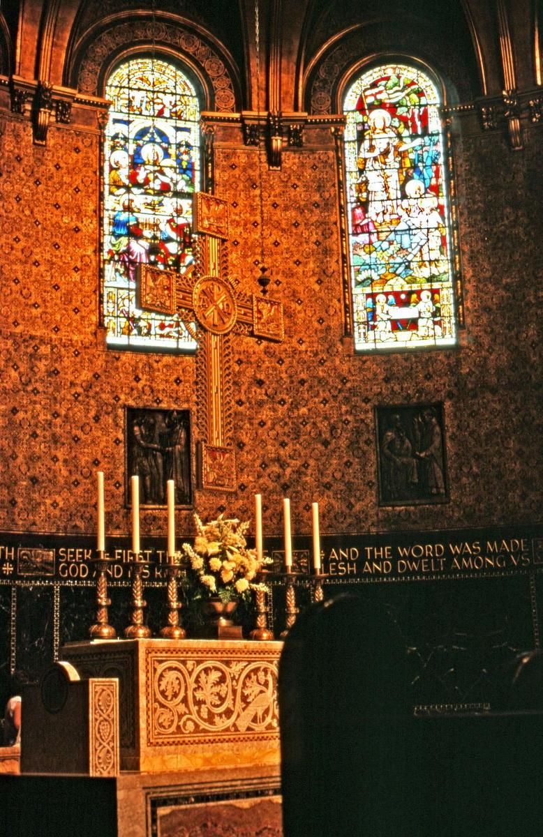 The altar of Trinity Church, Boston, Massachusetts.