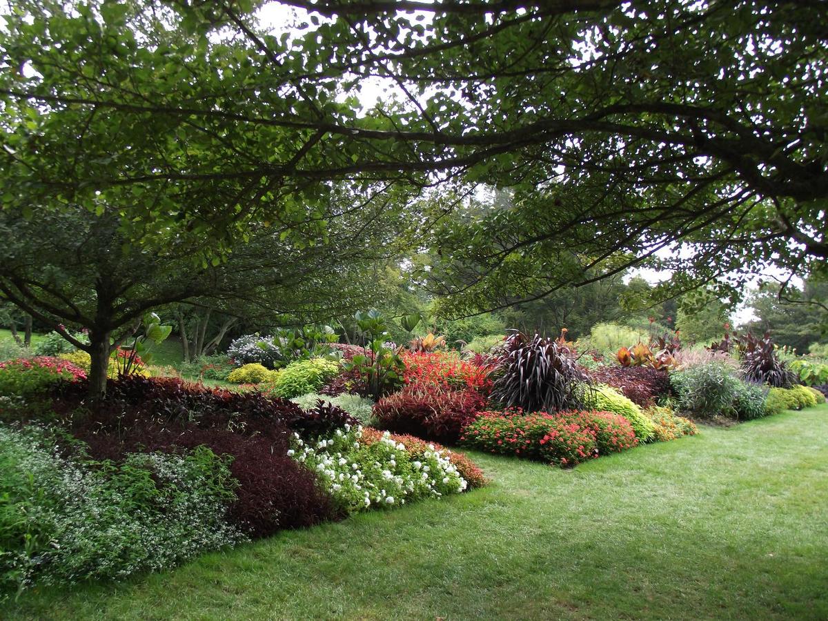 Some outdoor flower beds at Longwood Gardens, Kennett Square, Pennsylvania.