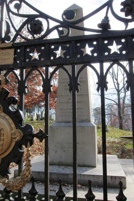 Thomas Jefferson's gravesite at Monticello, near Charlottesville, Virginia. He died aged 83 on 4 July 1776 - the 50th anniversary of the Declaration of Independence.