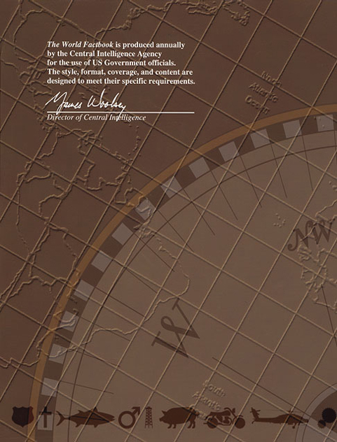 1994 World Factbook Back Cover