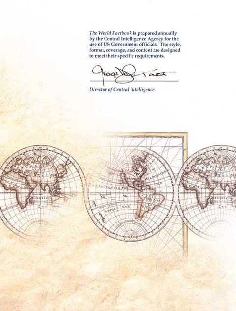1999 World Factbook Back Cover