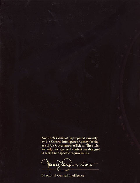 2000 World Factbook Back Cover