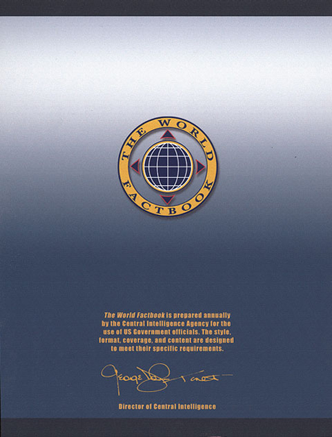 2001 World Factbook Back Cover