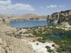 Band-e-Amir in Bamyan Province is Afghanistan's first national park; it consists of six spectacular turquoise lakes separated by natural dams of travertine.