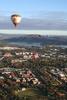 Canberra from the air. This view of Australia&apos;s capital includes the Parliament Building, Lake Burley Griffin, and the Black Mountain (telecommunications) Tower.