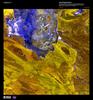 A false-color satellite image of Lake Disappointment, an ephemeral salt lake surrounded by sand dunes in one of the most remote areas of Western Australia. An early explorer supposedly named the lake in 1897 after following a number of creeks that he thought would lead to a large lake; they did, but the lake's extremely salty water was not drinkable. Image courtesy of USGS.