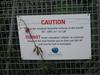 Warning sign posted at the Blue Mountains funicular railway.