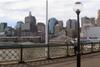 Sydney skyline as seen from a Darling Harbour footbridge.