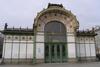 Close up of the former city rail entrance at the Karlsplatz subway station in Vienna. The pavillion is a well-known example of Jugendstil (Art Nouveau) architecture. 
