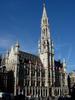 The Stadhuis (City Hall) in Brussels was built in the Gothic style. Parts of the structure date back to the early 15th century. Its spire is topped by a gilt metal statue of the Archangel Michael, patron saint of Brussels. The facade is decorated with statues of nobles, saints, and allegorical figures.