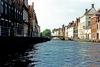 A bridge over a quiet Brugge canal.