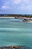 View over a lagoon on the resort island of Castaway Cay.