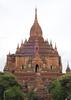 Htilominlo Temple in Bagan was completed around A.D. 1218 during the reign of King Nantaungmya; it is reputed to be the location where this king was chosen as crown prince. The three-story temple rises to 46 m (150 ft) and is built of red brick.
