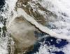 A NASA image taken on the morning of 6 June 2011 shows a large ash plume emanating from Chile&apos;s Puyehue-Cordon Caulle volcano. Reaching an altitude of approximately 12,000 - 15,000 m (40,000 - 45,000 ft), the ash cloud drifted north along the Andes. A shift in the prevailing winds then caused the prominent kink visible in the plume. The last major eruption in the Cordon Caulle rift zone occurred in 1960. 
Image courtesy of NASA.
