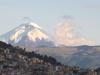 Located 28 km (17 mi) from Quito is snow-capped Cotopaxi, a volcano that last erupted in the 1940s. It is the second highest peak in the country, reaching a height of 5,897 m (19, 347 ft).