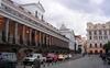 The Palacio de Carondelet (Carondelet Palace) on Independence Square in Quito. The building serves as the seat of government and is the presidential residence. The luxury Hotel Plaza Grande on the right takes its name from the original appellation for the square. Historic Independence Square and its surrounding buildings have all been inscribed as a UNESCO World Heritage Site.
