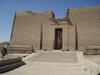 Pylons of the Temple of Isis and the Nubian solar and fertility deity, Madulis, at Kalabshah. It is the largest free-standing Nubian temple. Construction began in A.D. 23 during the reign of the Roman Emperor Octavius Augustus. The temple was moved 48 km (30 mi) north when the High Dam was built.