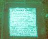 Underwater plaque in Chuuk (Truk) Lagoon.