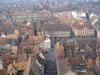 Looking down on Strasbourg from the Cathedral. Strasbourg is the capital of the Alsace region and the Bas-Rhin department. It is the ninth largest city in France and is the home of the Council of Europe, the European Parliament, and Eurocorps (the European Union&apos;s military forces). It is an important center of manufacturing and engineering, and has a port on the Rhine River. The Celts first settled the site in about 1300 B.C. It became a part of the Roman Empire in 12 B.C. In A.D. 923 it became part of the Holy Roman Empire. The University of Strasbourg is the largest university in France.