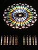 Rose windows, such as this one in Strasbourg Cathedral, are a common feature of Gothic architecture.