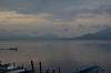 The volcanic Lake Atitlan at sunrise, as the fishermen begin their day.