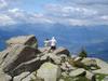 Looking out over the Dolomites.