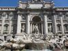 The Trevi Fountain in Rome. The baroque fountain was designed by Nicola Salvi in 1732. It depicts Neptune&apos;s chariot being led by Tritons with sea horses - one wild and one docile - representing the various moods of the sea.