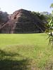 The Chacchoben Maya temple pyramid dates to about AD 700; it was originally painted red and yellow.