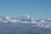 Aerial shot of snow-capped Andes Mountains between Lima and Cuzco.