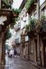 Narrow streets with their window boxes and wrought iron balconies in Madeira.