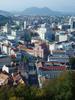 The central skyline of Ljubljana, capital of Slovenia, as seen from atop the castle tower overlooking the city.