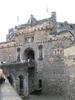 A view of the entranceway to Edinburgh Castle. The doorway is flanked by bronze statues of two of Scotland&apos;s greatest heroes, Robert the Bruce on the left and William Wallace (a.k.a. Braveheart) on the right. They were added in 1929 on the 600th anniversary of Bruce&apos;s death.
