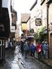 The Shambles, formerly an open-air meat market in York, is now a popular tourist destination lined with picturesque shops.