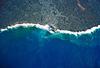 Lava flowing into the sea on the Big Island of Hawaii.