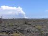 Smoke and steam plume at Kilauea Volcano, Hawaii Volcanoes National Park on the Big Island.