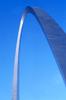 The Gateway Arch in St. Louis, Missouri, the iconic symbol of the city. The monument honors the westward expansion of the United States, much of which began in this city. Built between 1963 and 1965 (but not opened to the public until 1967), the stainless steel-sheathed structure is hollow to accomodate a unique tram system that takes visitors to an observation deck at the top. Both the height and width of the arch are 192 m (630 ft). The structure is the tallest monument in the United States and the tallest stainless steel monument in the world.
