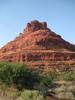 Bell Rock is a butte south of Sedona, Arizona composed of horizontal beds of late Permian (approx. 285 million year old) sedimentary rock.