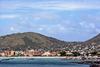 A view of the capital of Charlotte Amalie. The port city's deepwater harbor was once a haven for pirates. Today, it is a famed cruise ship port of call.