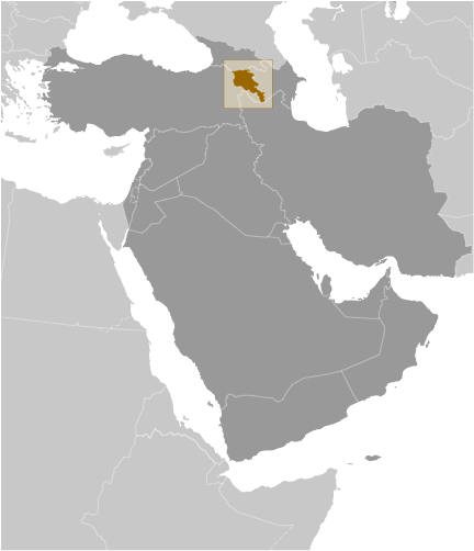 Locator Map for Armenia