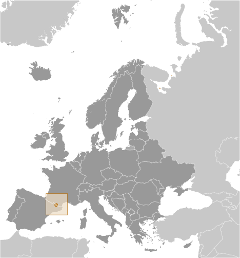 Locator Map for Andorra