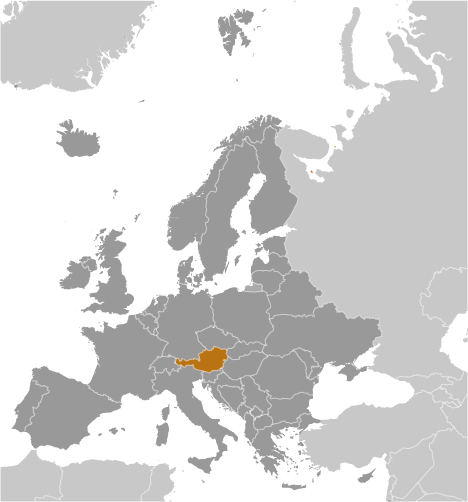 Locator Map for Austria