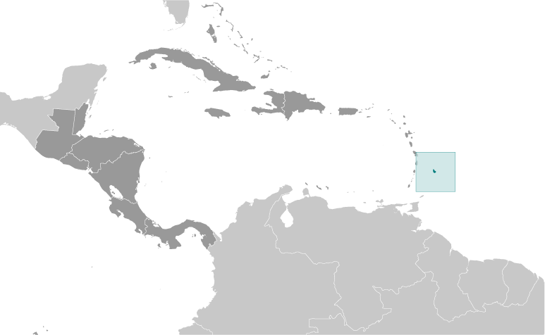Locator Map for Barbados