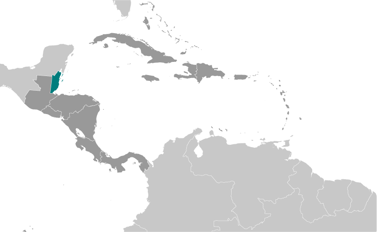 Locator Map for Belize